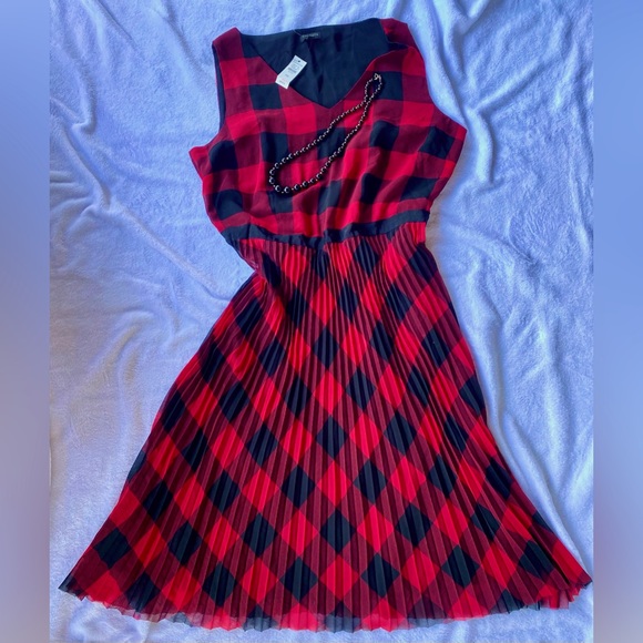 Buffalo plaid Talbots dress. Size 14 petite. - Picture 3 of 11